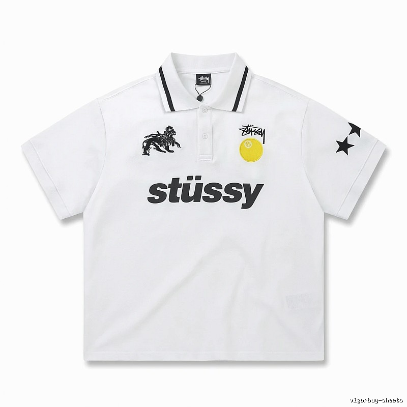 Stussy printed casual white shirt