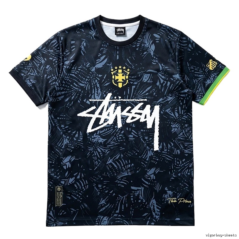 Stussy Printed Trendy Black Short-sleeve Shirt