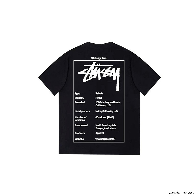 Stussy Travel Graphic T-shirt Black White Stussy with Modern Look