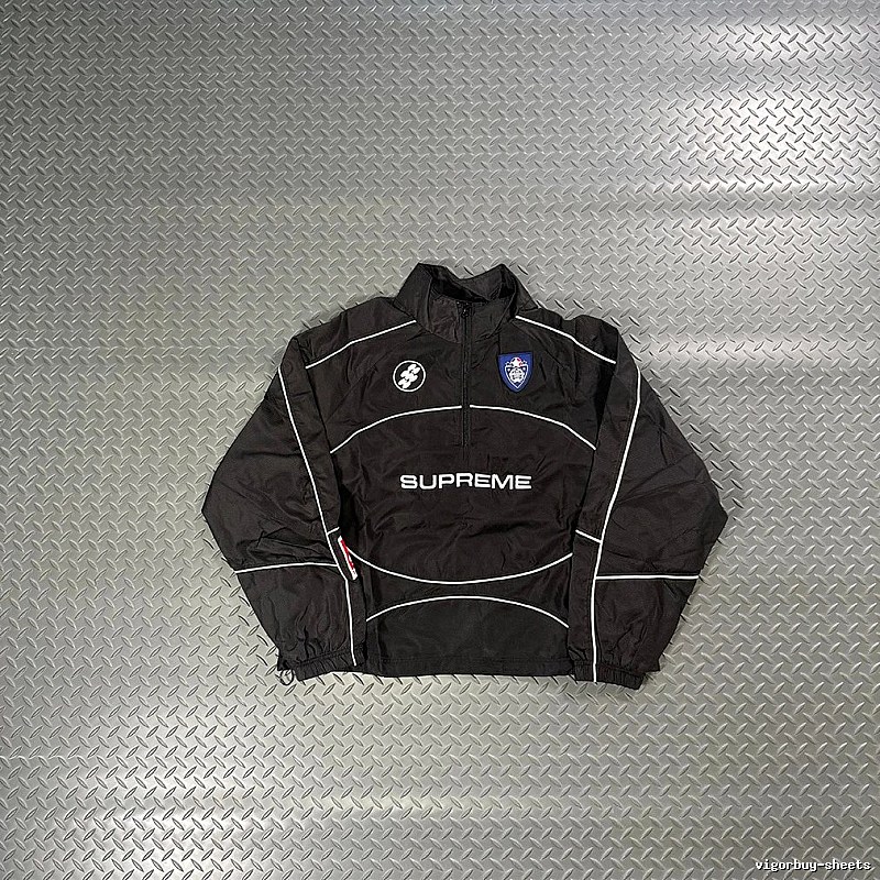 Supreme Black Piped Half-Zip Track Jacket