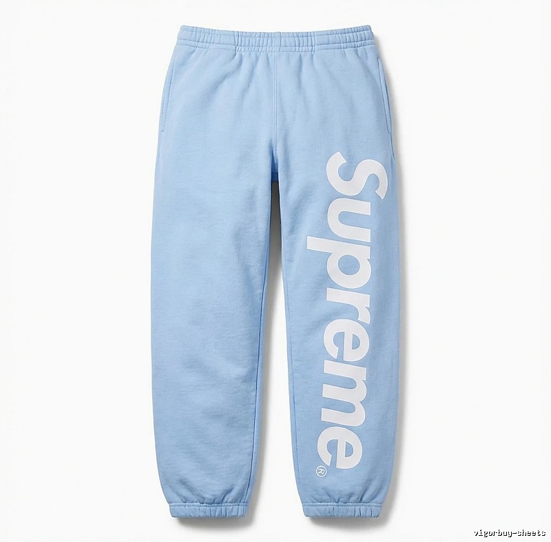 Supreme casual style light blue sweatpants