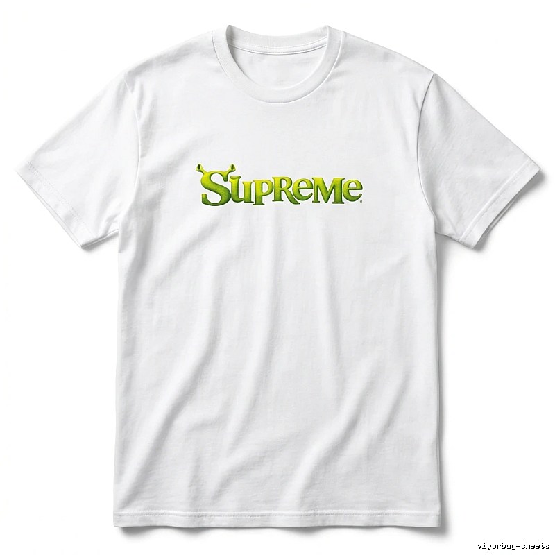Supreme Fluorescent Green Trendy T-shirt
