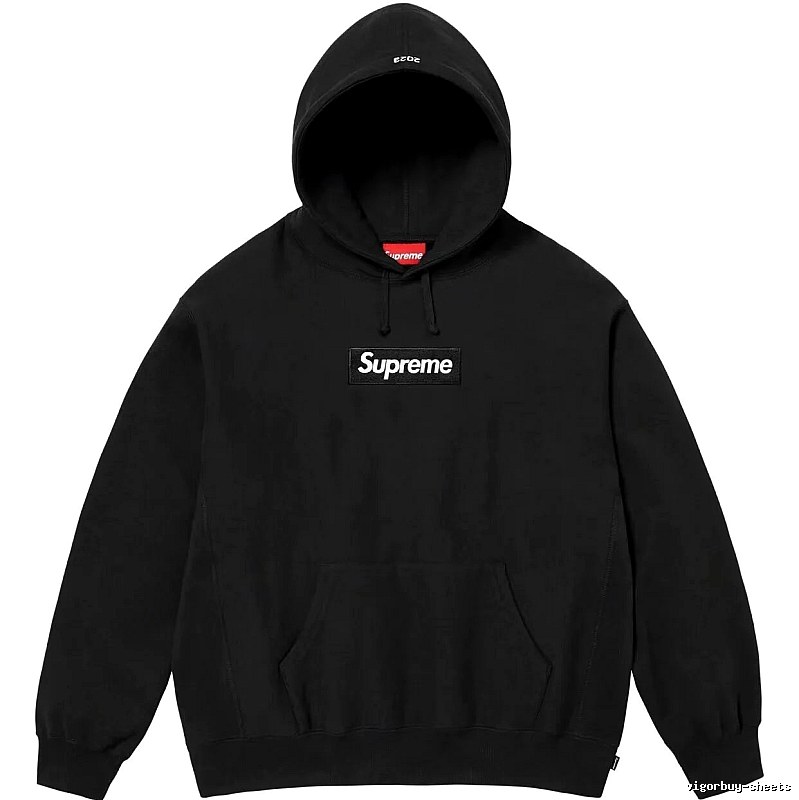 Supreme Logo Detail Logo hoodie Gray Red Oversized with Relaxed Feel