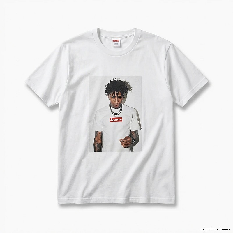 Supreme Portrait Print Style White T-shirt