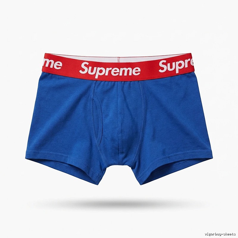 Supreme trendy brand blue underwear