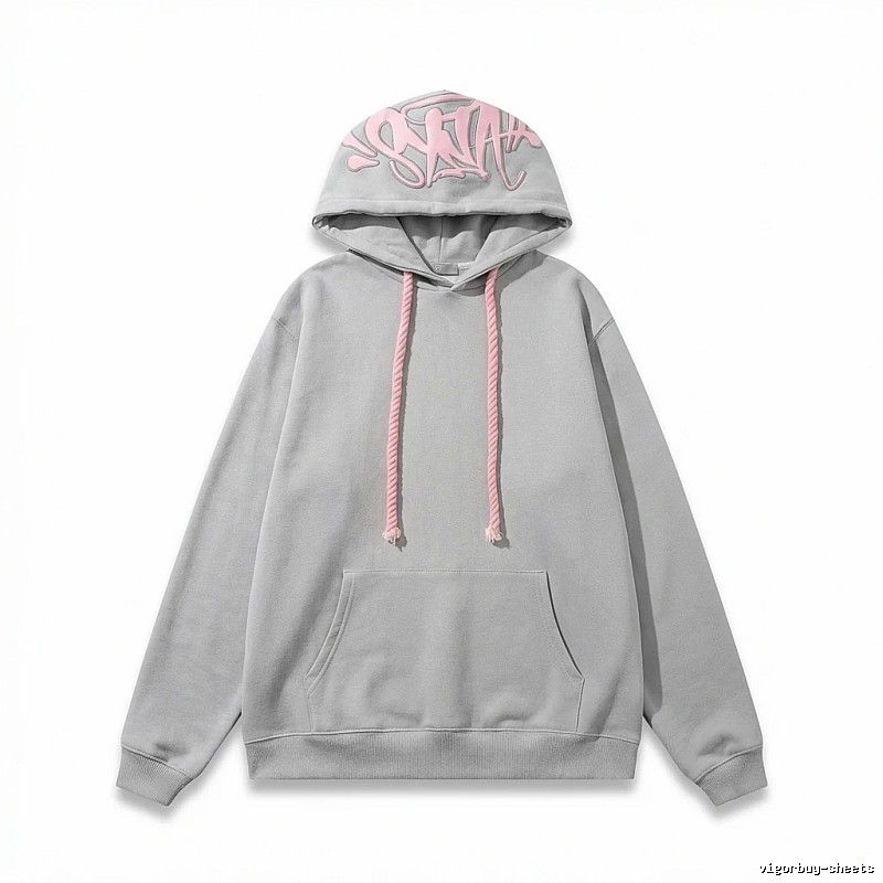 SynaWorld Graffiti Style Light Gray Hoodie