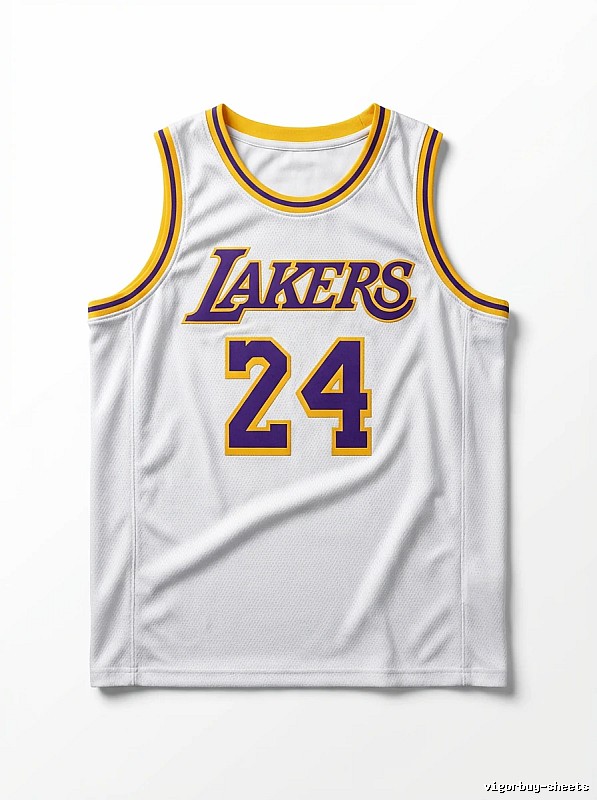 The No. 24 white jersey of the Kobe Lakers.