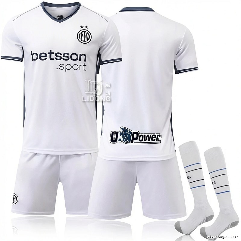 The simple-style white jersey of Internazionale Milano.