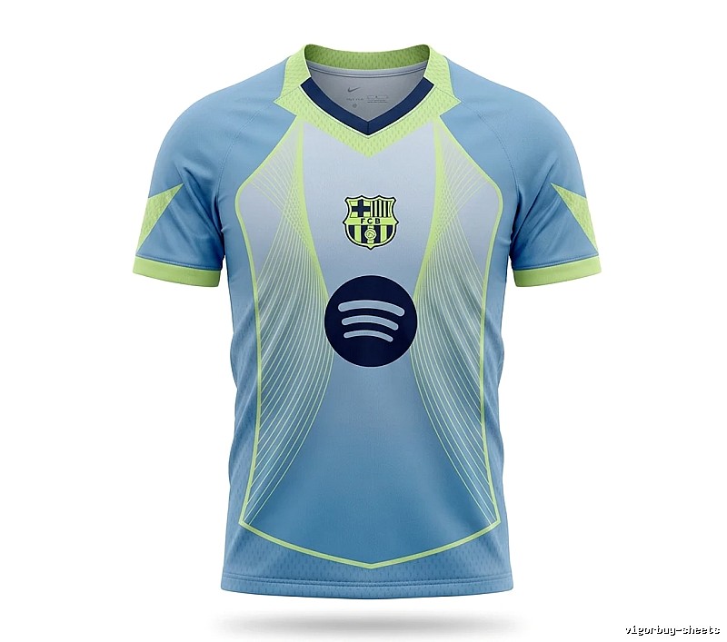 Tokyo Ghoul Barcelona trendy brand gray-blue-yellow jersey