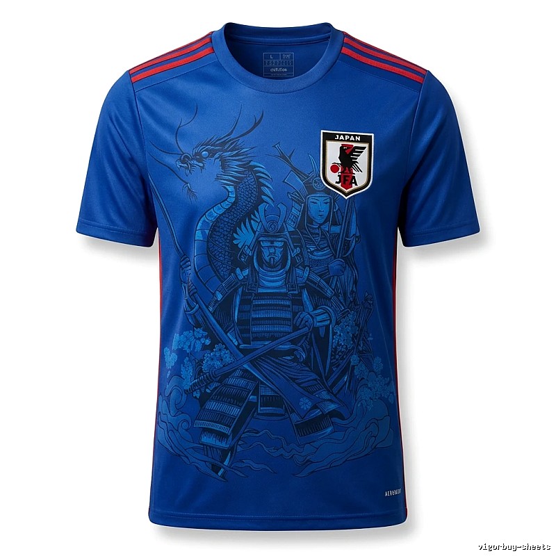 Tokyo Ghoul Samurai Dragon Pattern Blue T-shirt