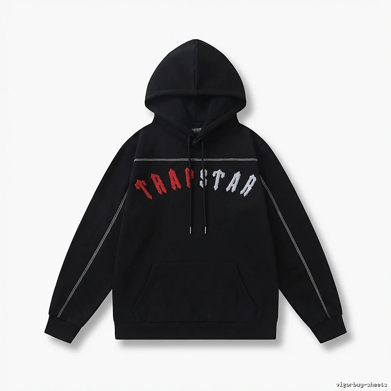Trapstar letter-style black hoodie