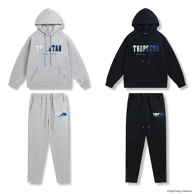 Trapstar Letter Trendy Brand Suit (Grey/Black)
