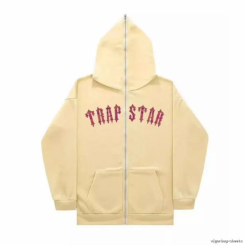 Trapstar Resort Graphic zip hoodie Black Zip Pink for Travel Looks