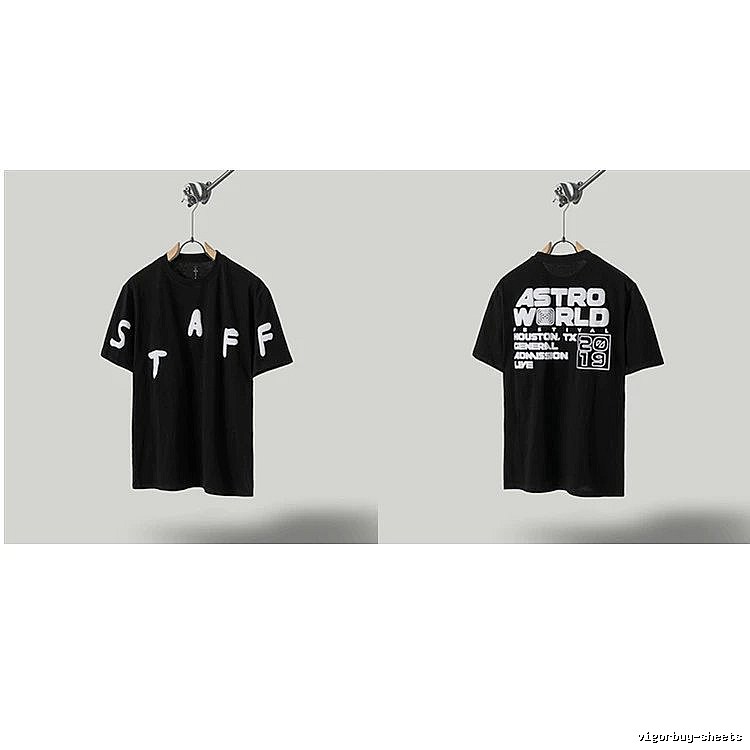 Travis Scott Astroworld Street Style Black T-Shirt