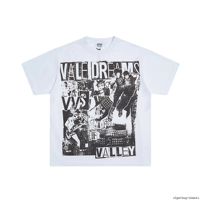 Valley Dreams Rock Style White Short-sleeve T-shirt