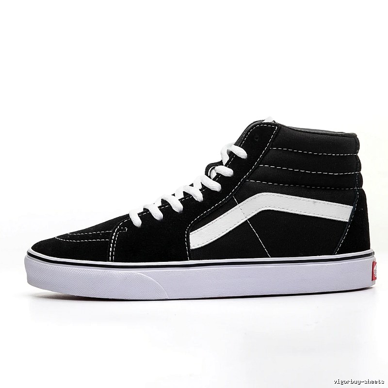 Vans classic black and white high-top shoes