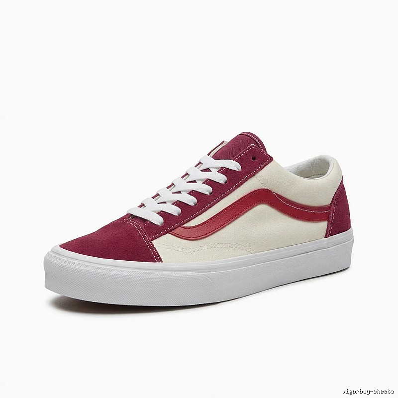 Vans classic red and white casual shoes