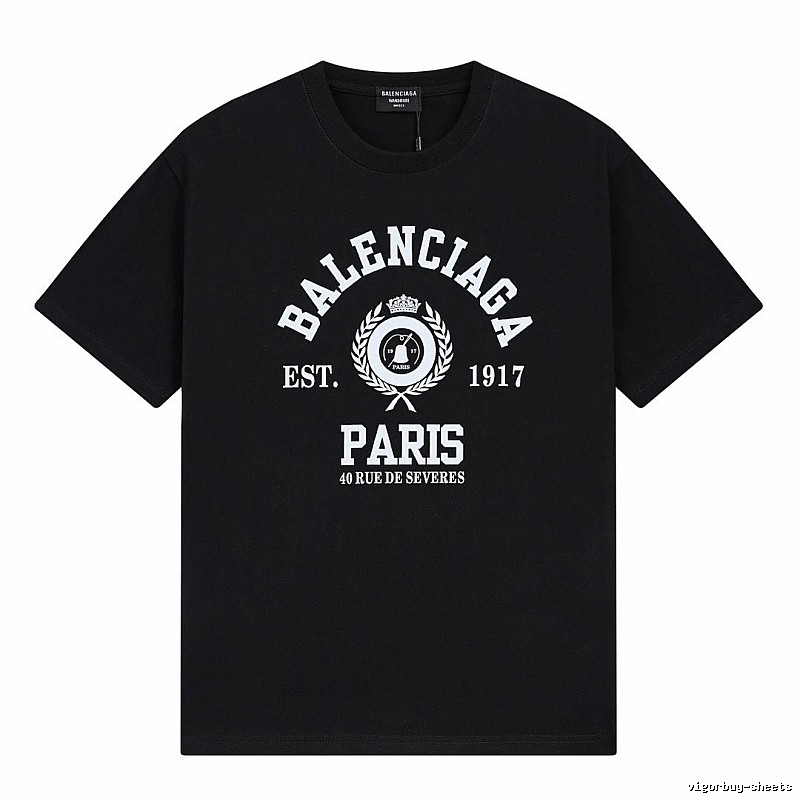 Vintage black short-sleeve T-shirt of Balenciaga
