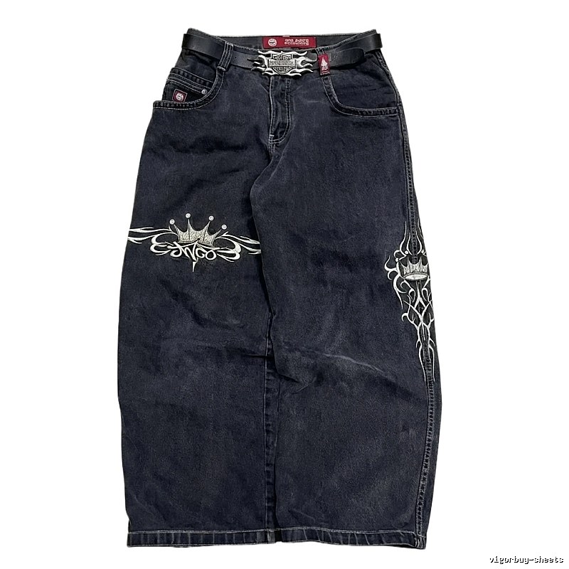 Y2K Crown Black Denim