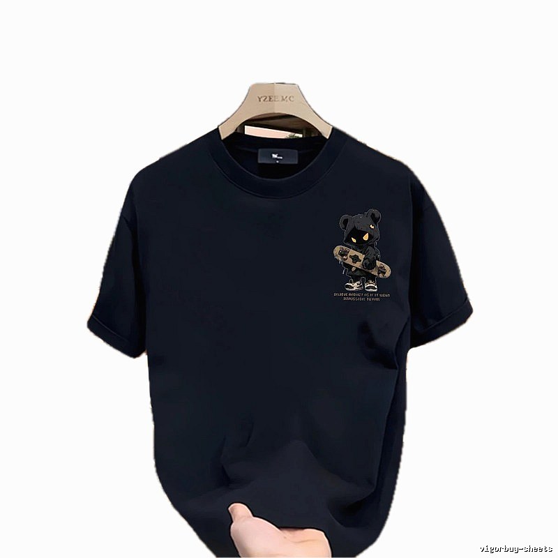 YZEEMC Skate Bear Street Style Navy T-Shirt