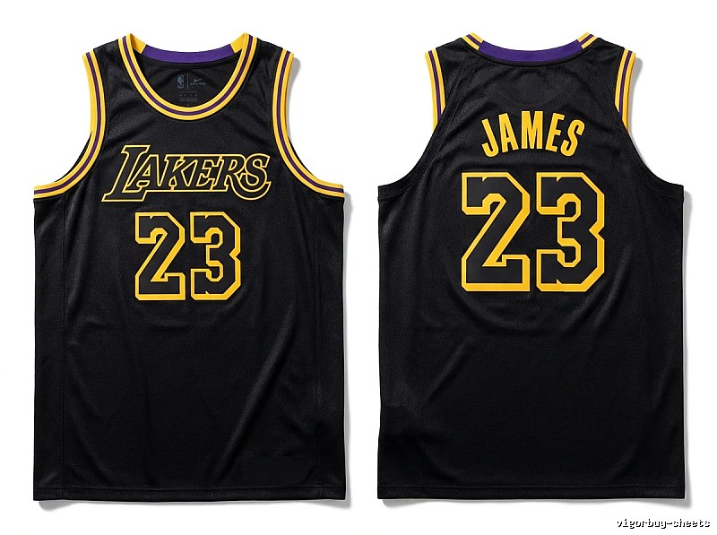LBJ's No. 23 black jersey of the Lakers.